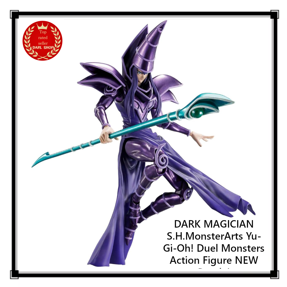 Dark Magician SH MonsterArts Figure YuGiOh Duel Monsters by Bandai