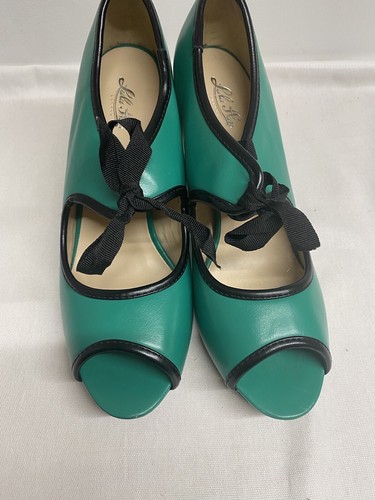 Tacones Lulu Hun Carmen talla EE. UU. 8 corbatas negras azuladas - Imagen 3 de 11