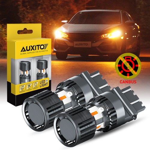 AUXITO 2PCS CANBUS LED 3157 3156 3056 Turn Signal Light Buibs Amber 1800LM USA - Picture 14 of 14