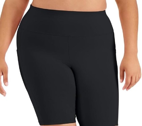 Ideology Plus Size Pull-On Bike Shorts Gym Training Workout Black Size 3X NWT