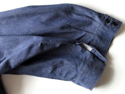 A.P.C. Surplus Italian Air Force Denim Ike Jacket Size 48 Rare Military Style - Picture 7 of 11