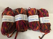 Moda Dea Ticker Tape Ribbon Yarn Lot, Sunset