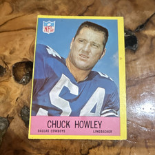 Philadelphia Gum Vintage 1967 Chuck Howley Rookie #53 Dallas Cowboys NFL Card. rookie card picture