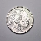 1 OZ 999 FINE SILVER ROUND INDIAN HEAD BUFFALO LIBERTY GOLDEN STATE MINT, NR !