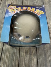 Vintage 1984 The Original DOLL BABY Doll Head Bald Blue Eyes Fibre-Craft 3107