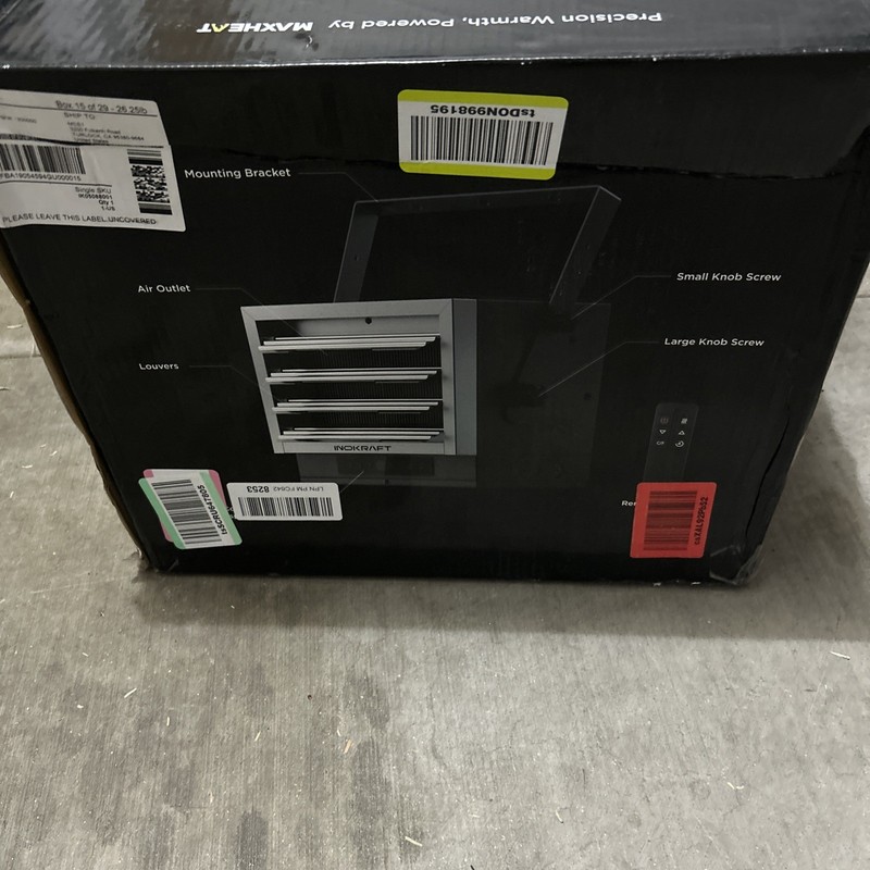 InoKraft 7500W Electric Garage Heater with Remote, Ceiling Mount Fan Forced S...
