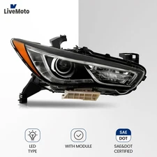 For 2019-2020 Infiniti QX60 Chrome LED Low Beam Projector Headlight Passenger