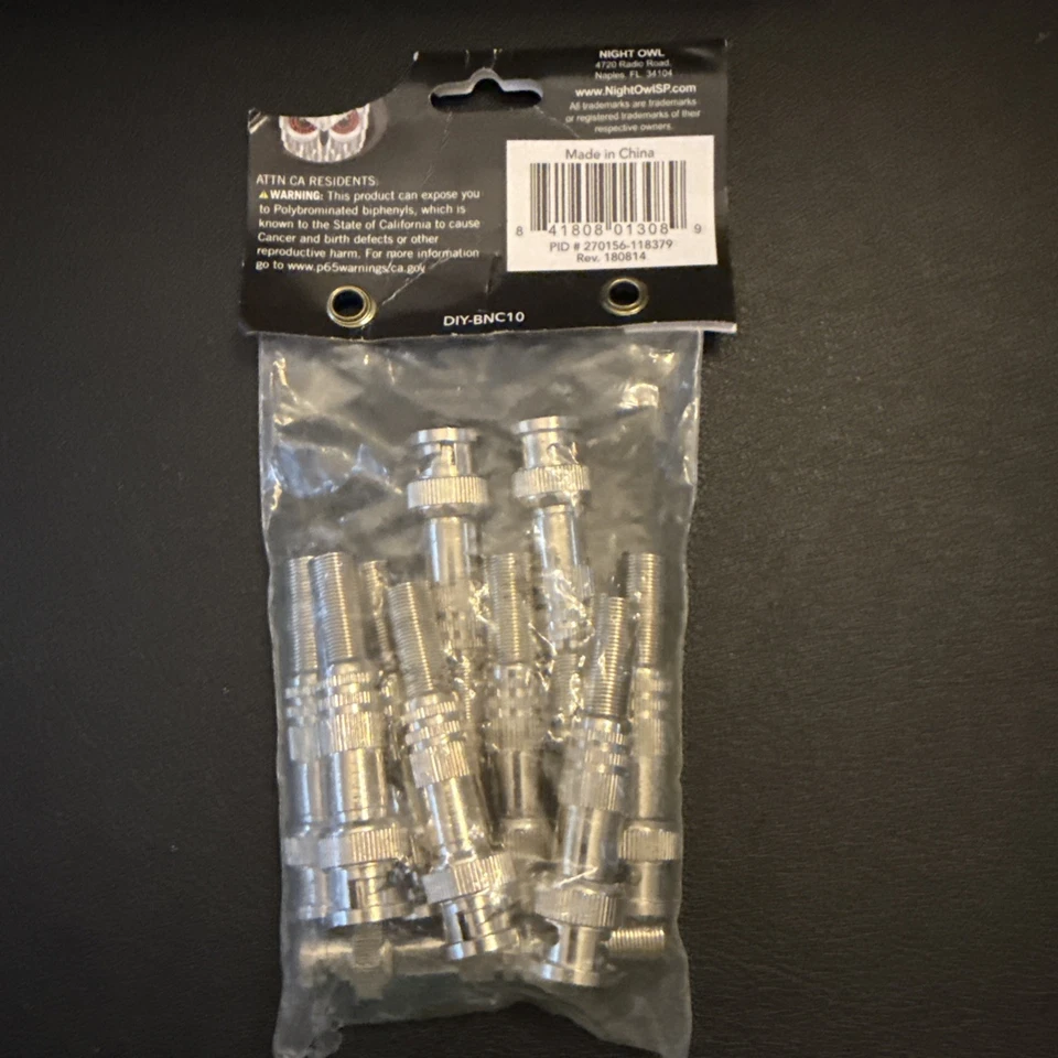 Night Owl Security DIY-BNC Cable Connectors, 10-Pack - Image 2 of 2