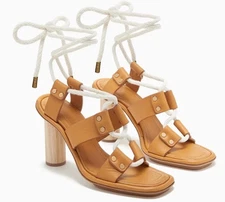 Ulla Johnson Elvie Rope High Heel Sandals Sz 36 / US 6 Tan