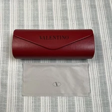 Valentino Red Hardshell Sunglasses Case Eyeglasses Case