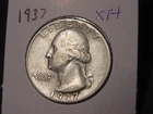 1937 WASHINGTON QUARTER XF + PQ BETTER DATE FREE SHIPPING