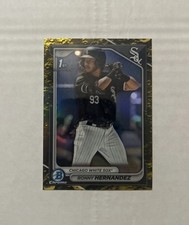 Ronny Hernandez 2024 Bowman Chrome 1st Yellow Lunar Refractor /75 White Sox RC