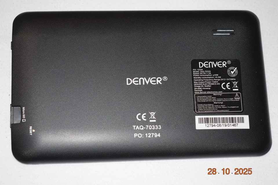 Denver Tablet TAQ-70333 Android 8.1 GO 7" Zoll 1,2Ghz QuadCore 2 MPX Frontcam - Bild 3 von 3