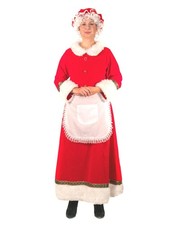 Mrs. Claus Costume for Women Deluxe Velvet Classic Christmas Santa Dress Suit...