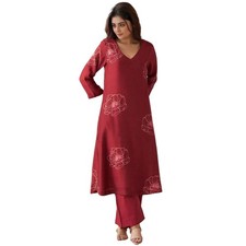 GoSriKi Women's Rayon Viscose Printed Straight Kurta with Pant