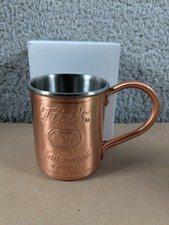 Tito's Vodka Copper & Stainless Steel Mug NIB Moscow Mule Handle Cup
