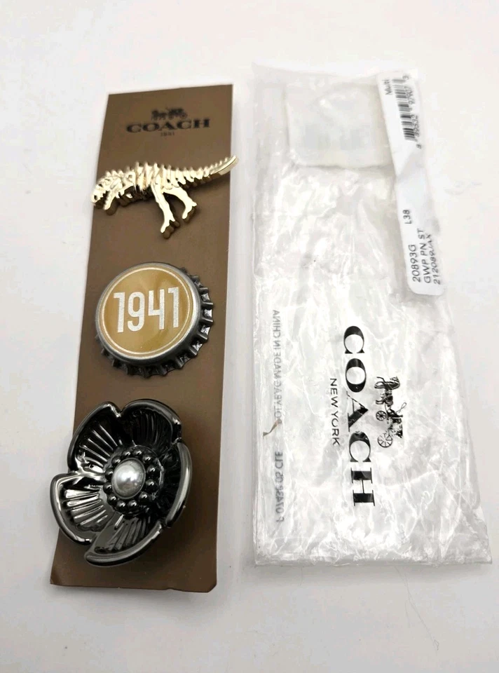 Coach Tearose Pearl Rexy Bottlecap Collectible Pins RARE - Image 2 of 4