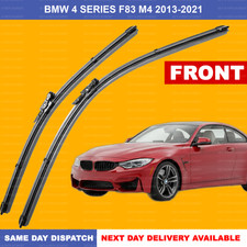 For Bmw 4 Series F83 M4 2013-2021 Pinch Tab Arm Front Wiper Blades SET 24" 19"