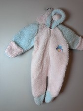 Vintage Cuddletime Infant Girls Bunting Sherpa Fleece Outerwear 0-3 mos USA Made
