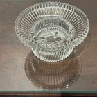 VINTAGE CLEAR BOTTOM FOR A FAIRY LAMP WORKS WITH FENTON, RIBBED GLASS EXCELLENT