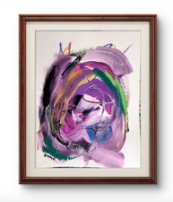 Aleph Original Art 5 14x11 Espressionismo astratto su carta
