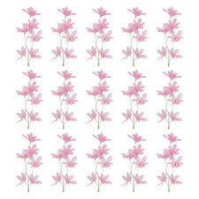 Orchids Fake Flowers 15 Pcs Artificial Flower Hairpin Wedding Decor Pink