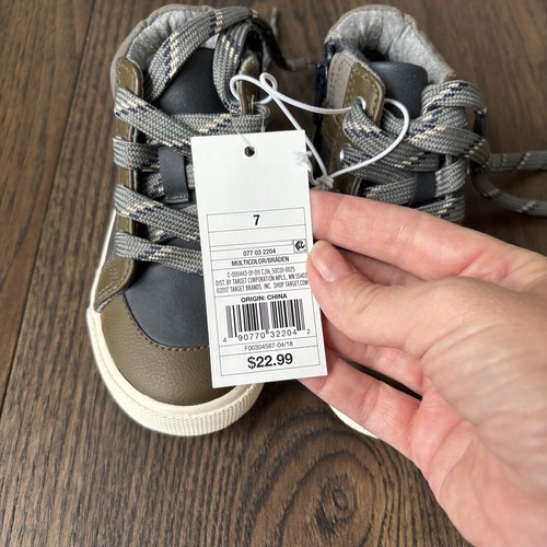 NUEVO CON ETIQUETAS Cat And Jack Informal Cremallera Botines Niños Pequeños Zapatos Talla 7 - Imagen 4 de 10