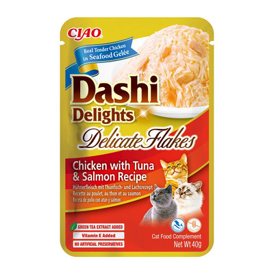 4262365731074 INABA CAT Dashi Delights Zarte Flocken Huhn mit Thunfisch & La