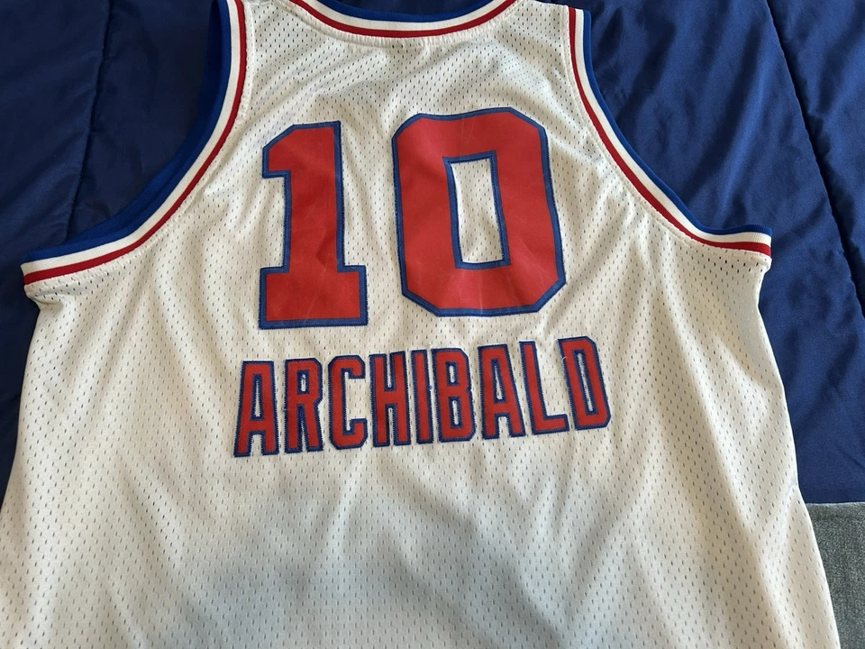 Stitched Reebok 72-73 NATE TINY ARCHIBALD #10 Sacramento Kings HWC Jersey Men XL - Image 3 of 4