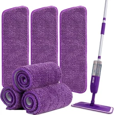 6pcs Microfiber Spray Mop Heads for Wet/Dry Mops Flat Heads for Floor Cleanin...