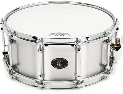Noble & Cooley Alloy Classic Aluminum Snare Drum - 6 x 14-inch - Raw with Chrome