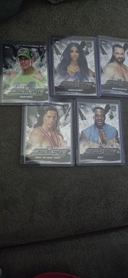 WWE John Cena,Sasha Banks,Drew McIntyre,Bret Hart,Big E Silver 5 Karten Bundle