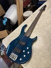 Nice Blue Quilt Top PEAVEY FURY IV 4 String Electric Bass Guitar MIK