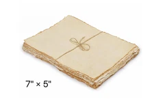 Leather Village Watercolor Paper Deckle Edge 7x5 in 50 Sheets 150GSM Vintage