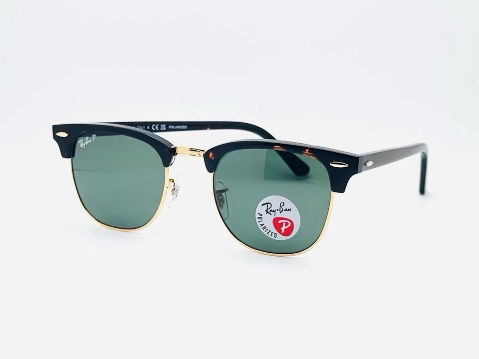 Gafas de sol polarizadas Ray-Ban Clubmaster Classic RB3016 51 mm - lente habana/verde Foto 2 de 4