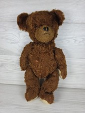 Antique Fully Jointed Mohair Teddy Bear 16" Glass Eyes c1920s-40s Heirloom SU9