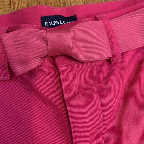 Ralph Lauren Classic Chino Girls Size 10 Pink Bow Belt Vintage New NWT Y2K - Picture 3 of 16