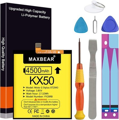MAXBEAR Moto G Stylus Battery Upgraded 4500mAh Li Polymer Replacement Battery