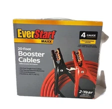 Everstart Maxx 20- Foot Booster Cables Fits Top And Side Port For All Vehicle