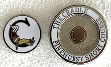 PINEHURST  FAMED  CRADLE  GOLF COURSE  MAGNETIC COIN  GOLF  BALL MARKER     C12