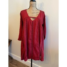 American Eagle Oversized Red Boho Dress Size Medium
