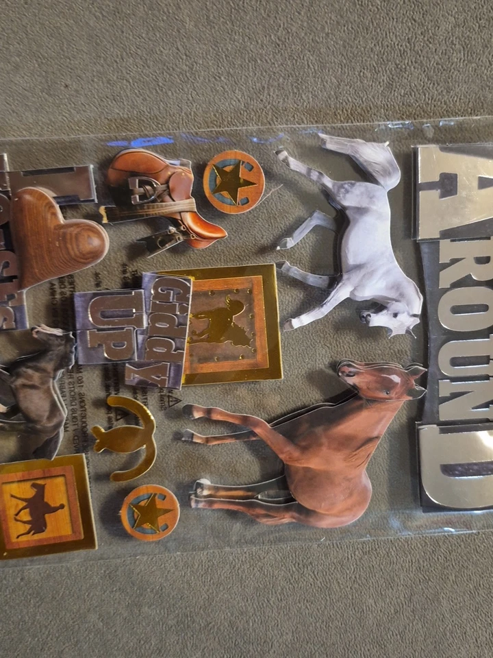 Horsing Around - Pegatinas de álbum de recortes 3D - Casa de papel STDM-0081 Foto 4 de 4