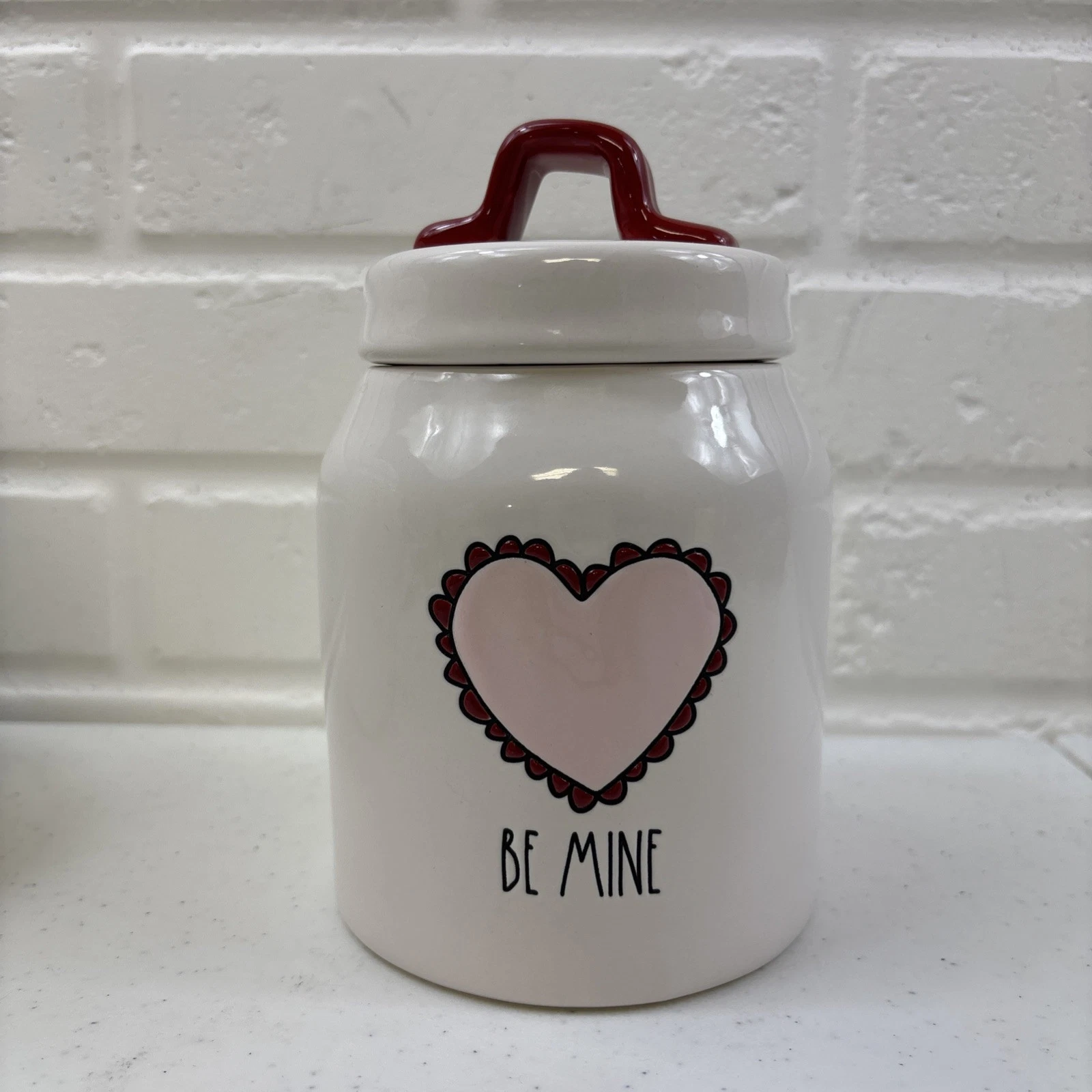 Rae Dunn Canister BE MINE with Heart Jar by Magenta Artisan Collection