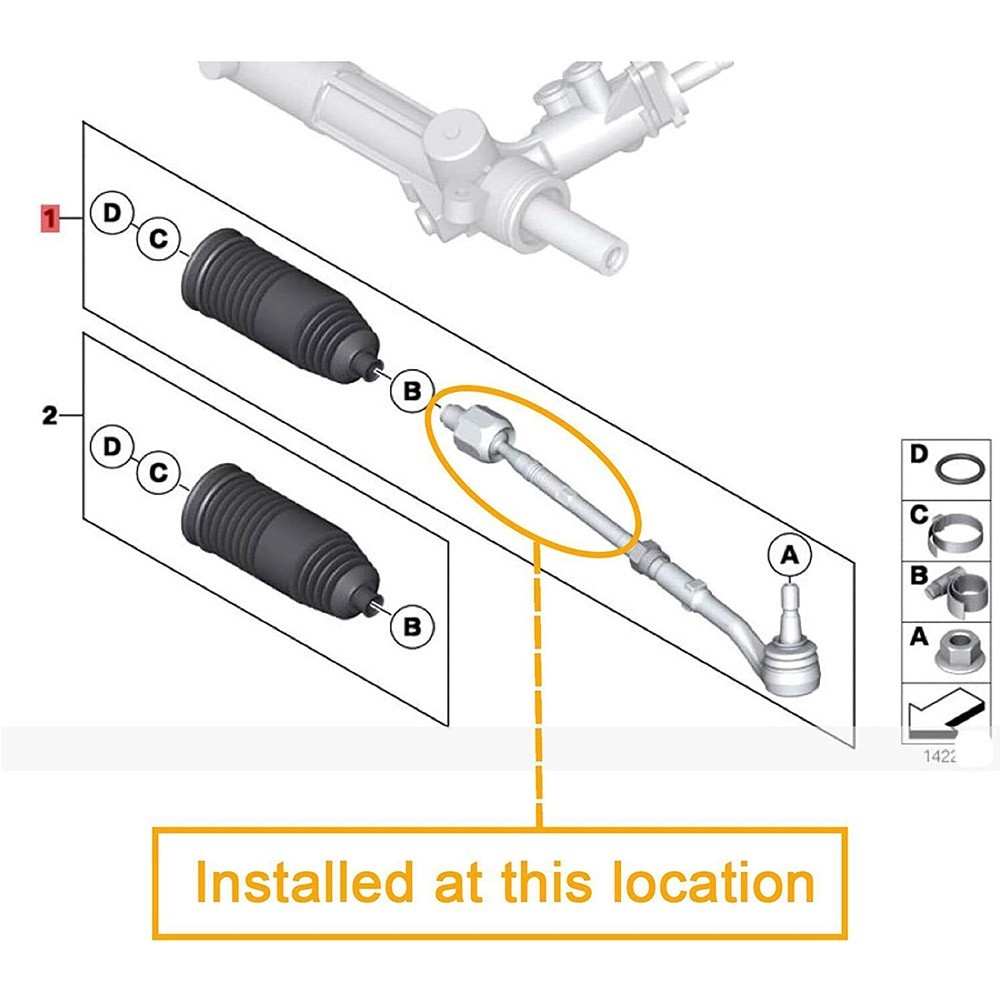 Rolls-Royce Phantom Inner Inner tie rod P/N 32210422879