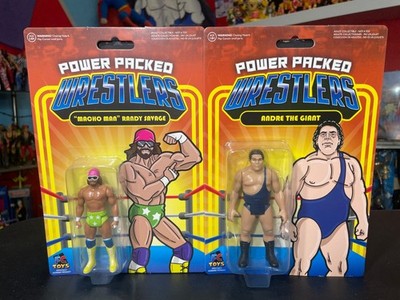 FC Toys Retro 3.75'' Power Packed Wrestlers Macho Man Andre The Giant Figures B2