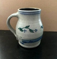 ROWE Pottery Works Salt Glaze MUG 4.5" handmade 1997 in Cambridge WI NWOT