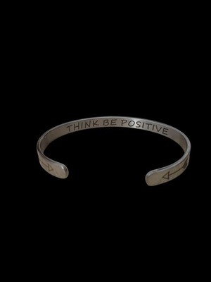 Inspirational Bracelet Cuff Inside Think Be Positive
