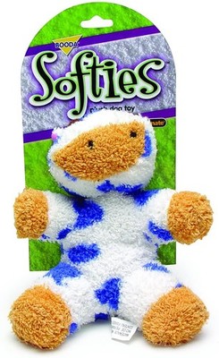 Petmate Booda Softies Plush Cow Dog Toy Medium for Dogs