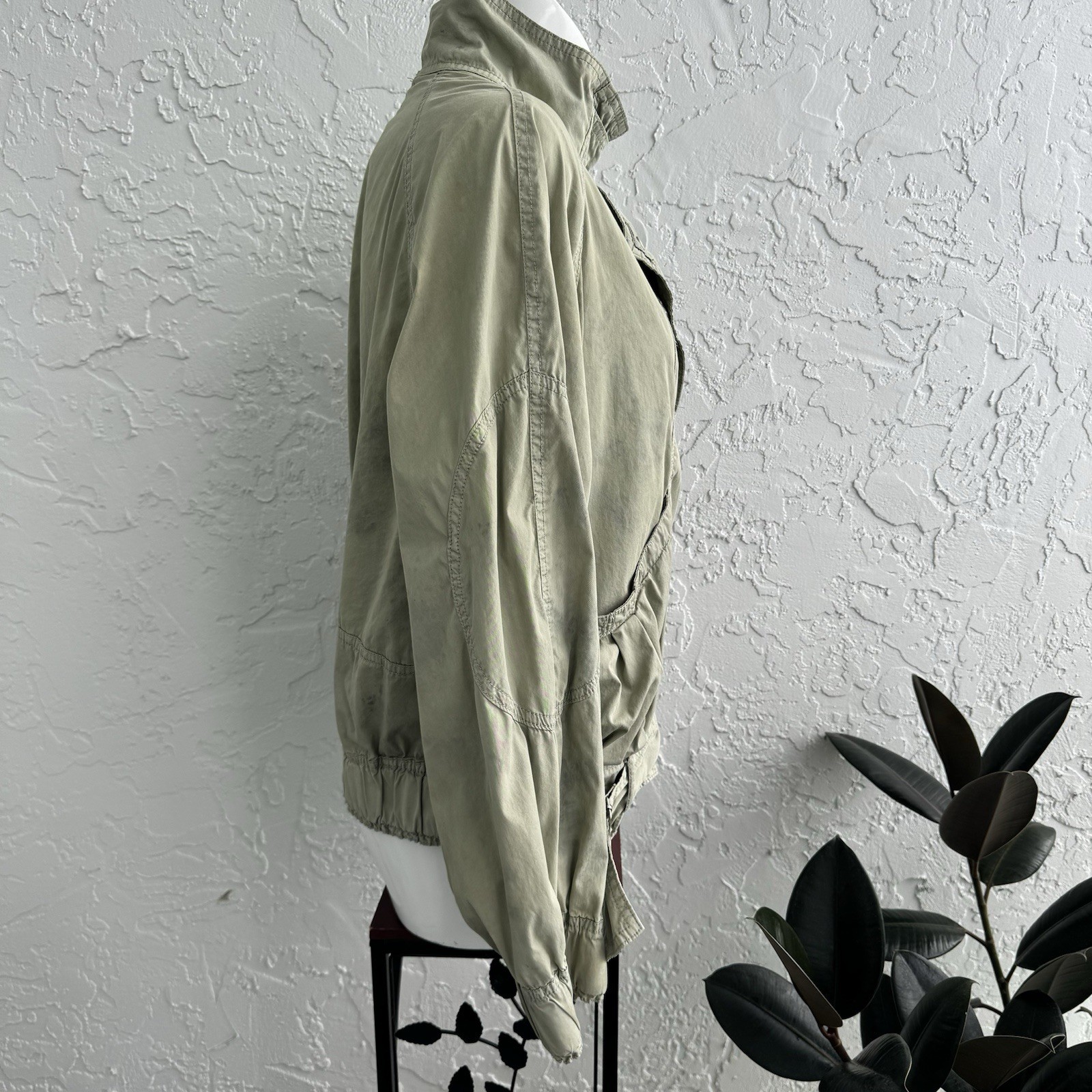 Free People Parachute Jacket in Marbled Green and Blue - Size Small image 5