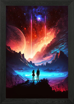 Sterne gekreuzte Liebhaber gerahmtes Wandbild Poster Leinwanddruck Bild